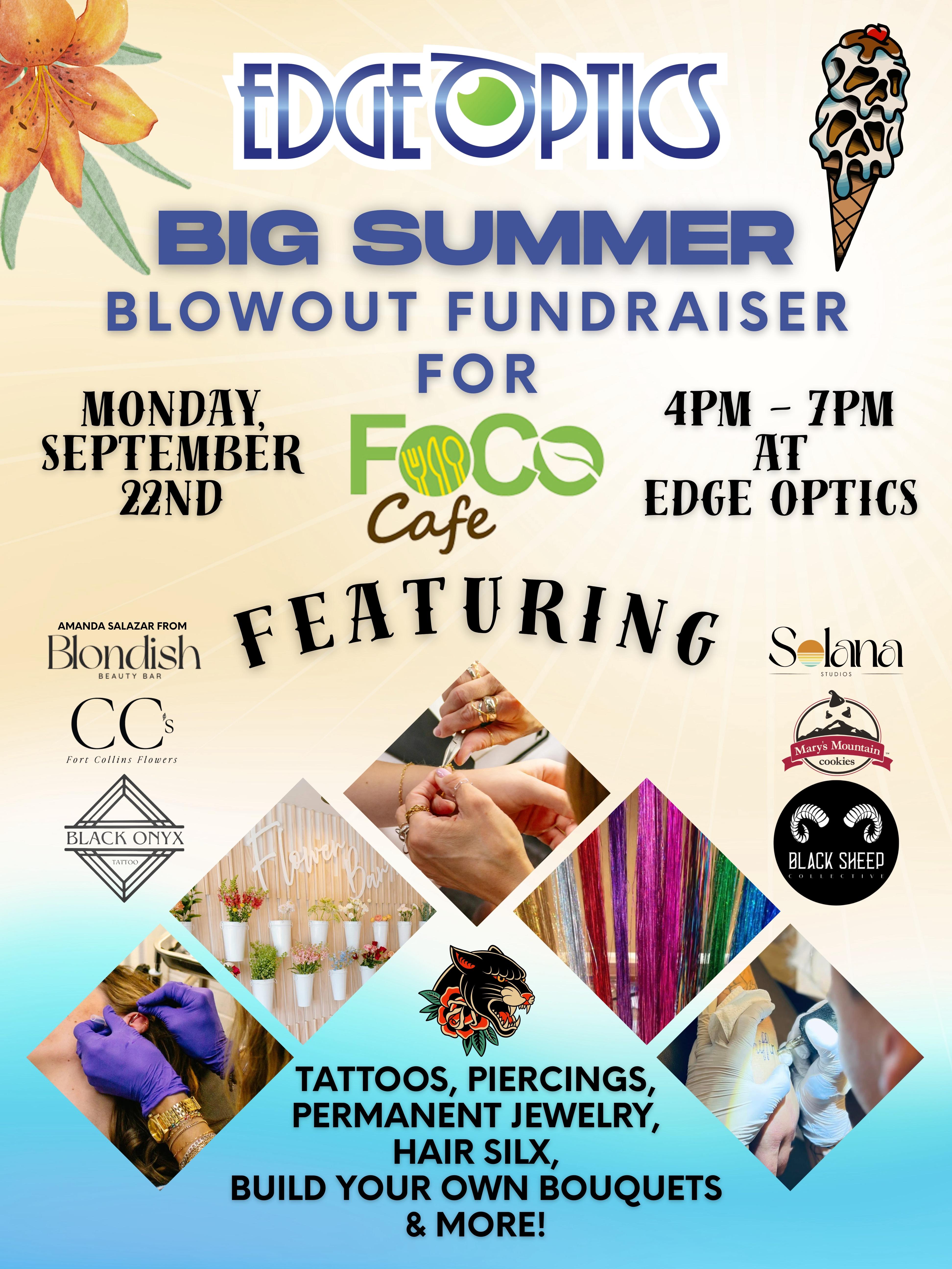 🎉 Community, Cookies & Cause: FoCo Café Fundraiser at Edge Optics